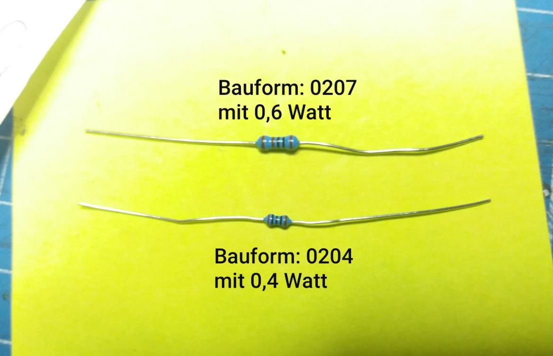 Kleinere Bauform der Widerstände 